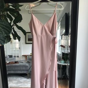 Show Me your MuMu Mariah Wrap Dress In Dusty Blush